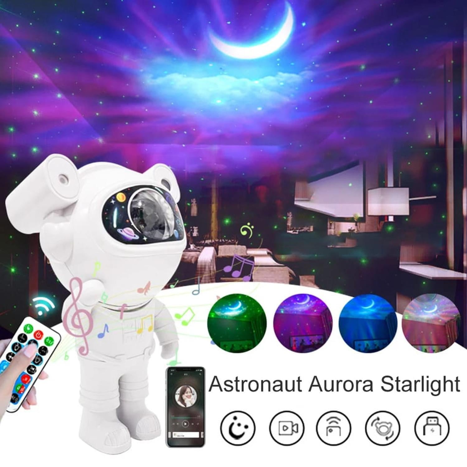 Oem - Proyector Galaxia Con Altavoz Bluetooth Astronauta Blanco