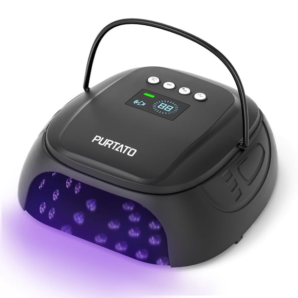Lámpara de uñas Purtato 126W inalámbrica recargable UV LED mate