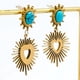 thumbnail image 3 of Aros De Fiesta, Sagrado Corazon Turquesa, Matrimonio Dorado, 3 of 4