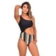 thumbnail image 1 of Trikini Cruzado Estampado Negro Xl, 1 of 3
