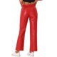 thumbnail image 3 of Pantalones de cuero sintético DARING DIVA para mujeres de cintura alta, pierna recta, punk PU, L rojo, 3 of 6