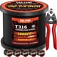 thumbnail image 1 of Cable de alambre CELYND negro de acero inoxidable 1000 pies 1/8 T316, 1 of 7