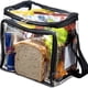 thumbnail image 2 of Bolsa transparente con correa ajustable, compartimento de almacenamiento frontal y bolsillos de malla - ver a través de bolsas de almuerzo transparentes con cremallera para el trabajo, la es, 2 of 3