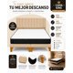 thumbnail image 3 of Cama King Beige con Colchón y Respaldo Lineal en Lino, 3 of 4