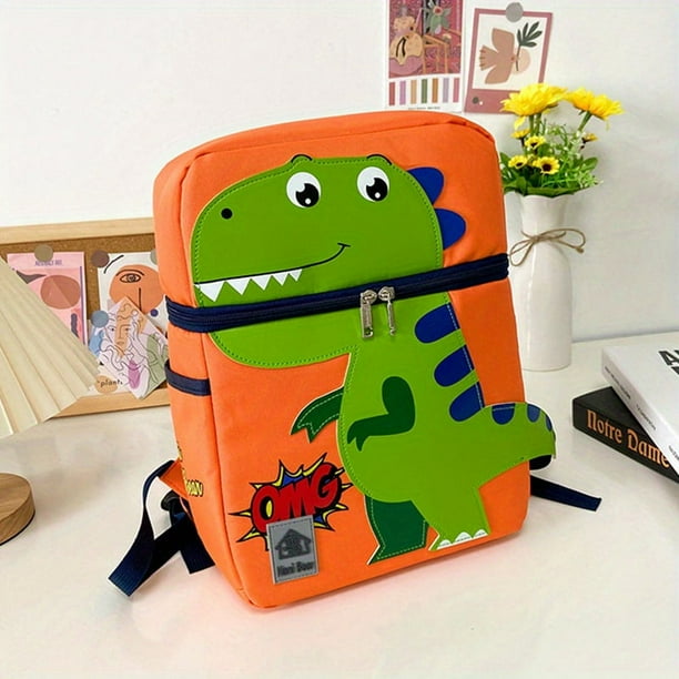 Children's Kawaii Cartoon Dinosaur Print Backpack, School Bag For Boys And Girls Travel Backpack, School Season Gifts