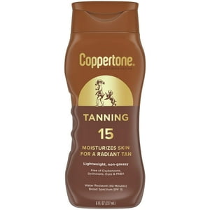 Loción Solar Coppertone Tanning Spf 15 240 Ml Resistente Al Agua
