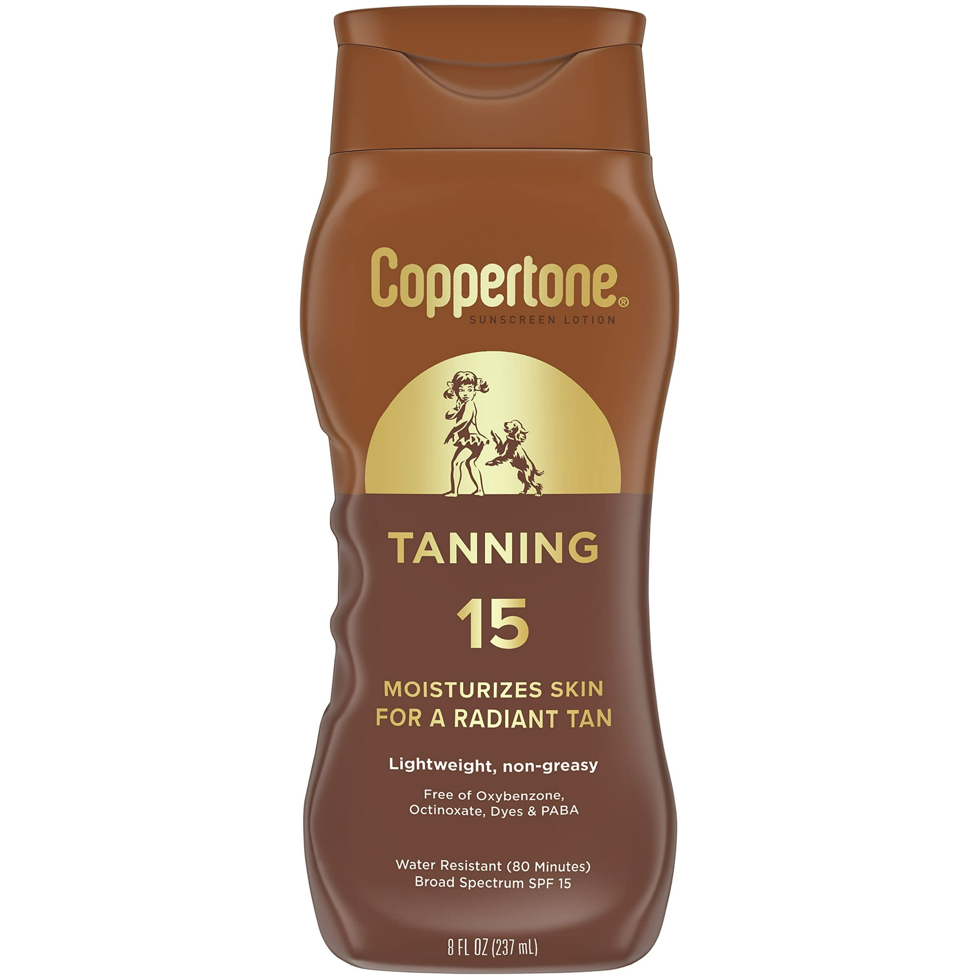 Loción Solar Coppertone Tanning Spf 15 240 Ml Resistente Al Agua