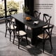 thumbnail image 2 of Silla Comedor Madera Ratán Apilable Crossback Negra, 2 of 8