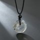 thumbnail image 1 of Handmade Braided Necklace with Natural Stone Peace Buckle - Adjustable and Stylish, 1 of 5