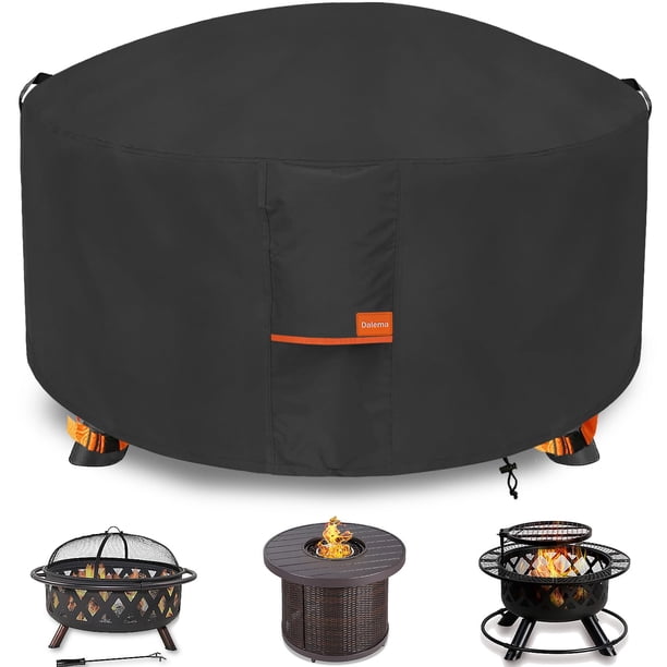 Cubierta impermeable redonda para brasero Dalema de 107 cm de diámetro x 61 cm de alto
