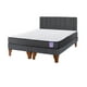 thumbnail image 2 of Cama Europea King + Respaldo Tubular Madera Gris, 2 of 6