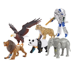 Bothyi - Divertido Robot Cambiado Juguete 6 Piezas Figura De Acción Transformadora Para Niños Y Niñas