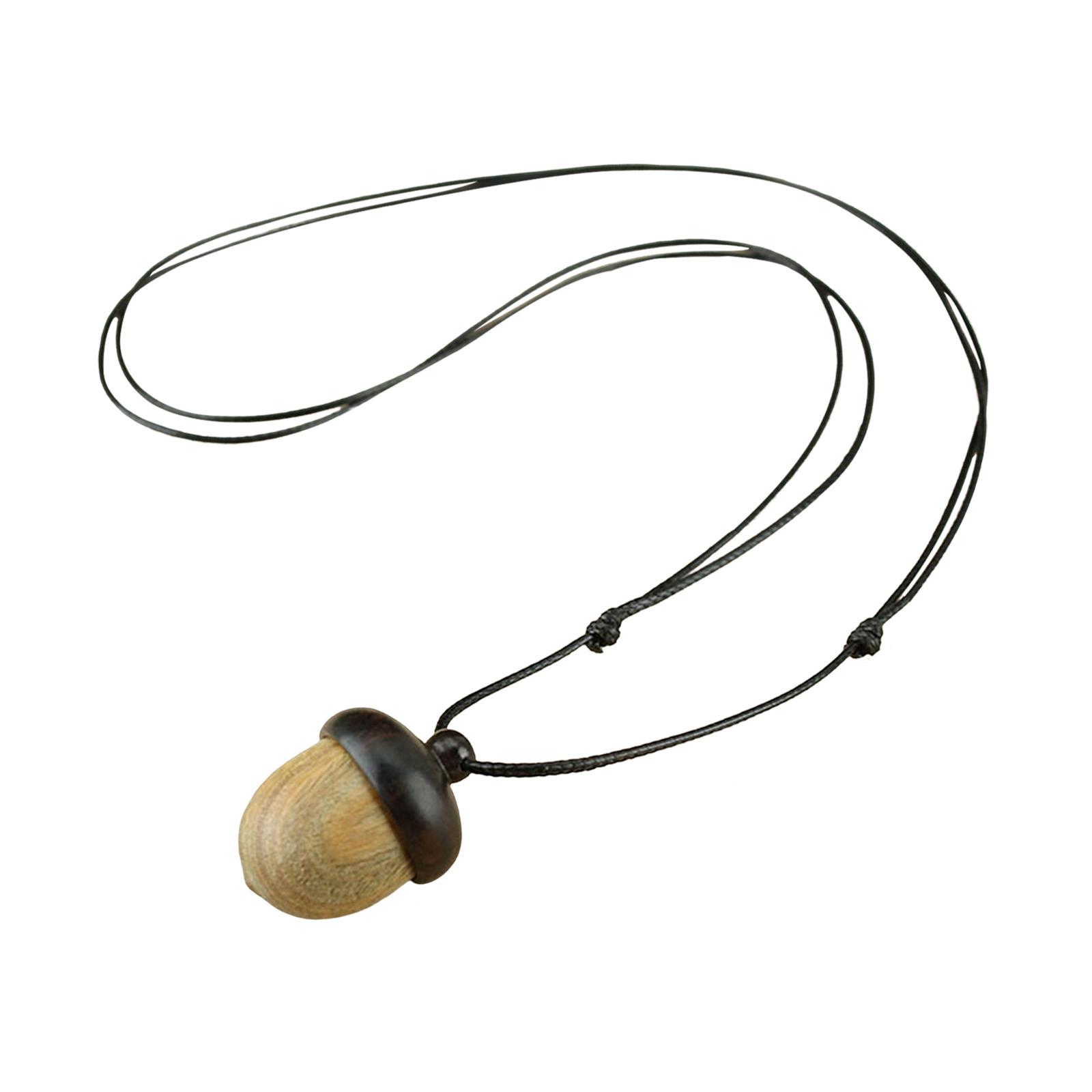 Magideal - Atornillable Bellota Colgante Joyería Vintage Deseando Natural Hecho A Mano Único Pino Cono Bellota Diseño Colgante Gota Para A