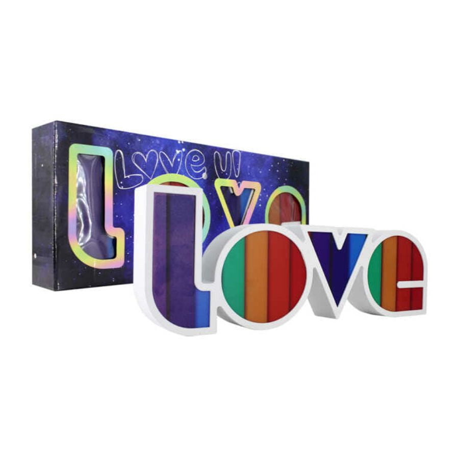 Click Ventas - Lampara De Noche Decorativa Frase Love Colorida De Mesa