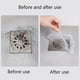 thumbnail image 3 of Paquete de 15 atrapapelos para desagüe de ducha, adhesivos de malla desechables para atrapar pelos, fáciles de instalar, aptos para baño, bañera y cocina., 3 of 6