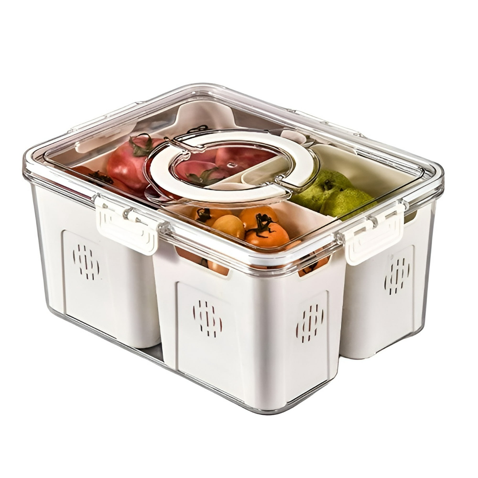 Genérico - Bandeja Dividida Para Verduras Bandeja Organizador Alimentos