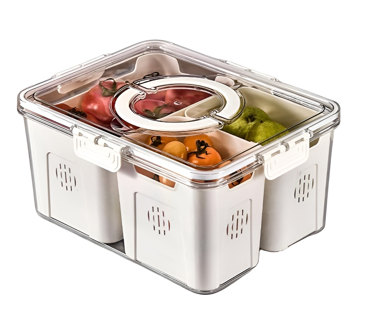 Genérico - Bandeja Dividida Para Verduras Bandeja Organizador Alimentos