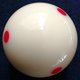 thumbnail image 3 of Bola de Billar Loto 57 mm 6 puntos rojos Grado AAA 170 g, 3 of 8