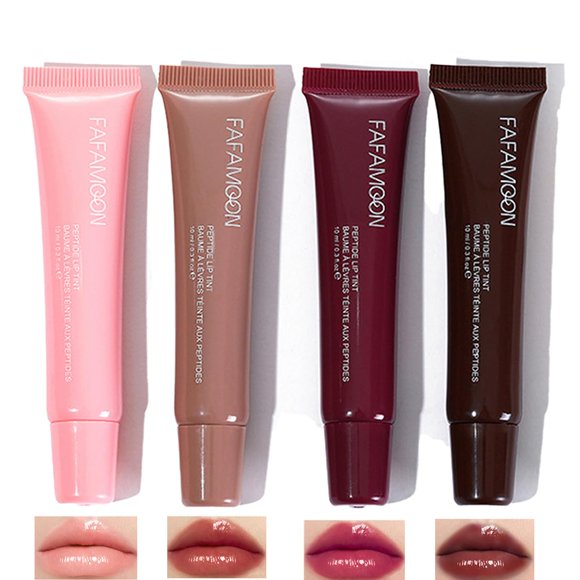 Set de 4 tonos de brillo labial hidratante Baorder