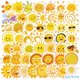 thumbnail image 1 of Stickers Jaurney 50 piezas impermeables de sol amarillo en vinilo, 1 of 8