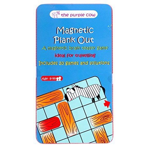 Juego de rompecabezas magnético de viaje The Purple Cow Plank Out
