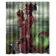 thumbnail image 1 of Cortina de ducha Hell Girl, juego de cortinas de baño con ganchos, tamaño 60 x 72 pulgadas, 1 of 3