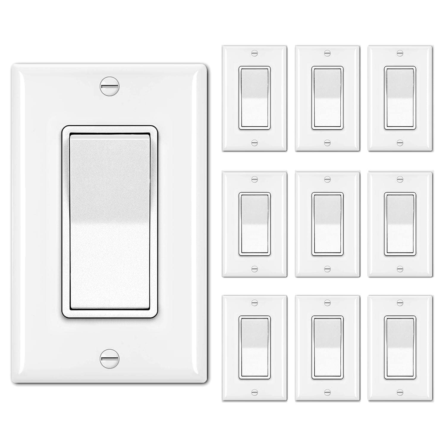 Interruptor De Luz Bestten Decorator Unipolar 15a 120/277v