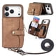 thumbnail image 1 of Funda Tipo Cartera con Correa Cruzada para iPhone 17 Pro Max Protección Contra Golpes Marrón, 1 of 6