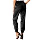 thumbnail image 3 of INSPIRE CHIC Pantalones de Satén para Mujer con Cintura Elástica y Cordón, Pierna Recta, Largo al Tobillo, Joggers Elegantes con Bolsillo L Negro, 3 of 4