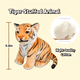 thumbnail image 2 of Plush Tiger Animal de Peluche - Juguete de Peluche Tiger Simulado - Compañero Precioso - Amarillo 9.8 Pulgadas, 2 of 4