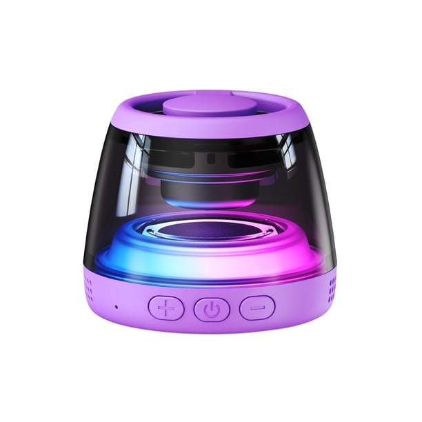 Mini altavoz con diafragma de bajo, altavoz de imán interno de 5W, 7 horas de tiempo de reproducción, emparejamiento estéreo TWS, luz RGB, slot para tarjeta TF