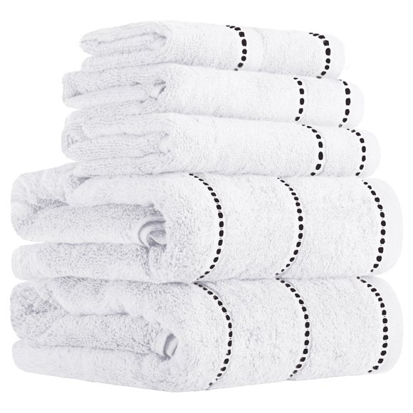 Juego de Toallas Lavish Home 6 piezas Blanco 54x27 cm