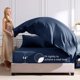 thumbnail image 5 of Juego de ropa de cama CozyLux Queen 7 piezas, azul marino, sobredimensionado, 5 of 9