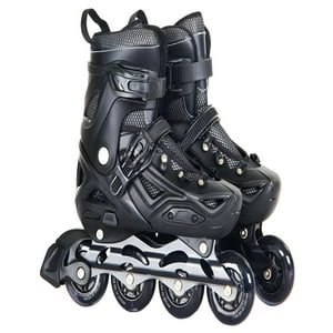 Patines - Lineal Con Luces Y Kit Talla S 31 34 Negro