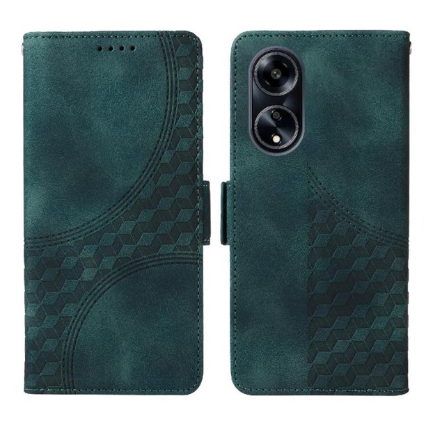 Carcasa FOXDOCK OPPO A98 de cuero PU, diseño acolchado clásico, protección contra caídas y rayones