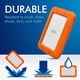 thumbnail image 5 of Disco duro externo LaCie Rugged Mini de 2 TB USB 3.0/2.0 naranja, 5 of 9