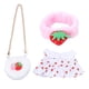 thumbnail image 3 of Ropa De Muñeca De Peluche Suave, Diadema De Disfraz Para Niñas, Muñecas, Fresa, 3 of 5
