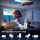 thumbnail image 5 of [Aplicaciones integradas] Proyector con soporte para WiFi y Bluetooth 4K 1080P, proyector inteligente ANSI 200 Android 12.0, pantalla de 120" incluida, 5 of 9