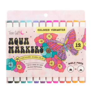 Tere Gott 12 Marcadores Acuarelables Aqua Markers Doble Punta