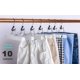 thumbnail image 2 of Perchas para pantalones Amber Home de madera blanca con terciopelo antideslizante (10), 2 of 7