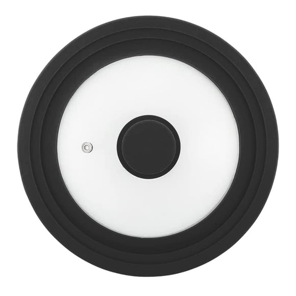 Tapa universal de vidrio templado HR Huare 26/28/30 cm con ventilación de vapor
