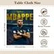 thumbnail image 2 of Kylian Mbappé Mantel Cuadrado Temático con Estampado Icónico, se Adapta a la Mayoría de Mesas, y es Fácil de Cuidar, Regalos Perfectos para Fans, Amigos y Familia,137x183cm, 2 of 6