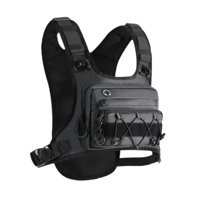 Ioensy - Bolsa De Pecho Para Exteriores Con Cremallera, Ideal Para Viajes, Mochilerismo Y Senderismo.