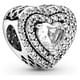 thumbnail image 1 of Charm Pandora Sparkling Leveled Hearts, 1 of 2