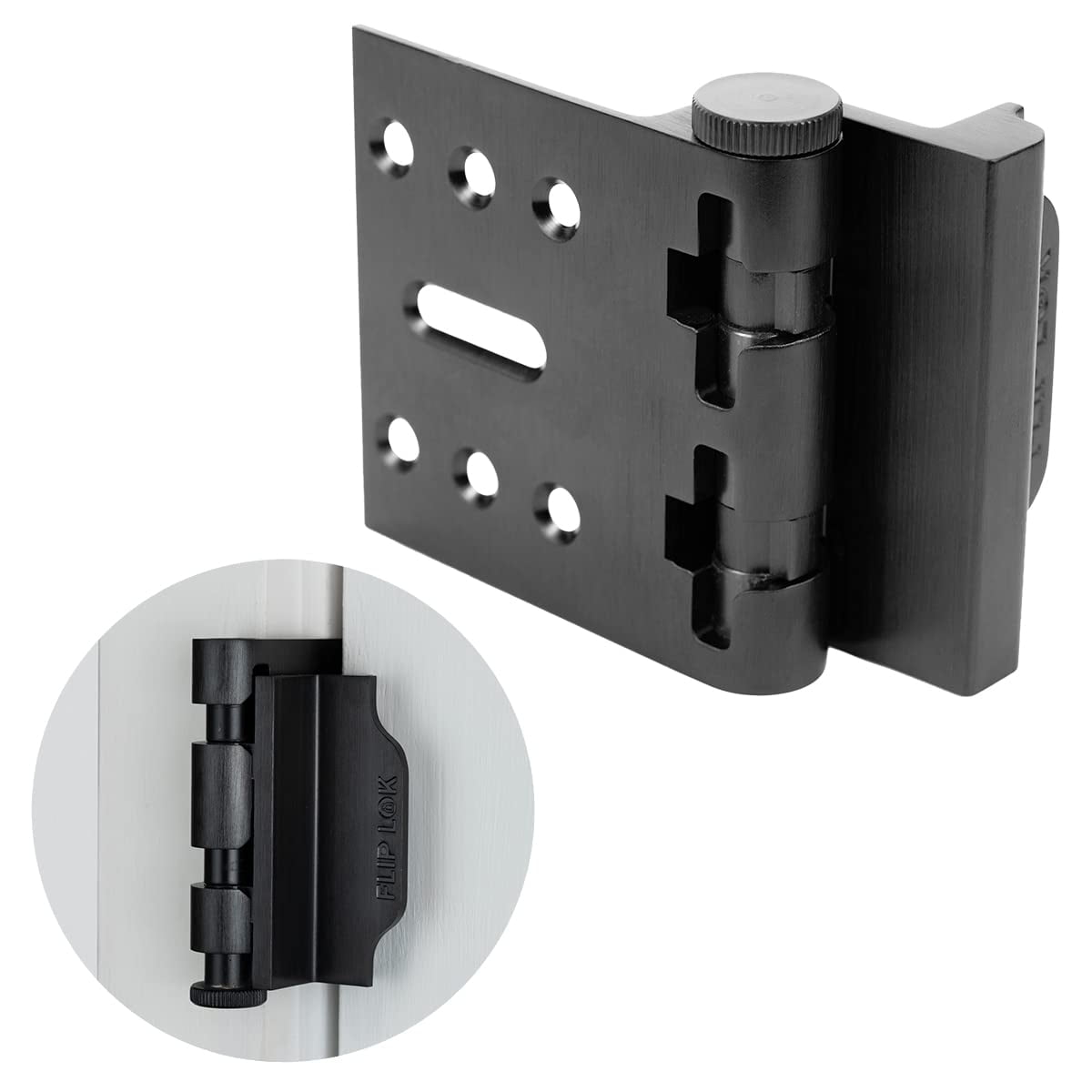 Flip Lok - Cerradura De Seguridad Fliplok 10 Veces Más Fuerte Que Deadbolt Black