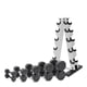 thumbnail image 1 of Set de mancuernas CAP de 68 kg, recubiertas, de 12 caras, con rack, 1 of 8