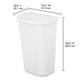 thumbnail image 3 of Basurero Sterilite 10758006 con tapa elevable de 42,7 L, color blanco, 3 of 6