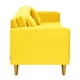 thumbnail image 3 of Sofa New Retro 3c + 2 Pouf Felpa 01 Amarillo, 3 of 6