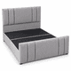 thumbnail image 1 of Base de cama tapizada Mueblart Líneas Full Felpa Gris con respaldo y piecero, 1 of 2