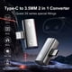 thumbnail image 2 of 2 en 1 USB C a Aux Audio Jack Dongle Cable Cord with Aux Audio Jack PD 30W Audio Aux Adapter USB C Splitter for Meta Quest 3S-Negro, 2 of 6